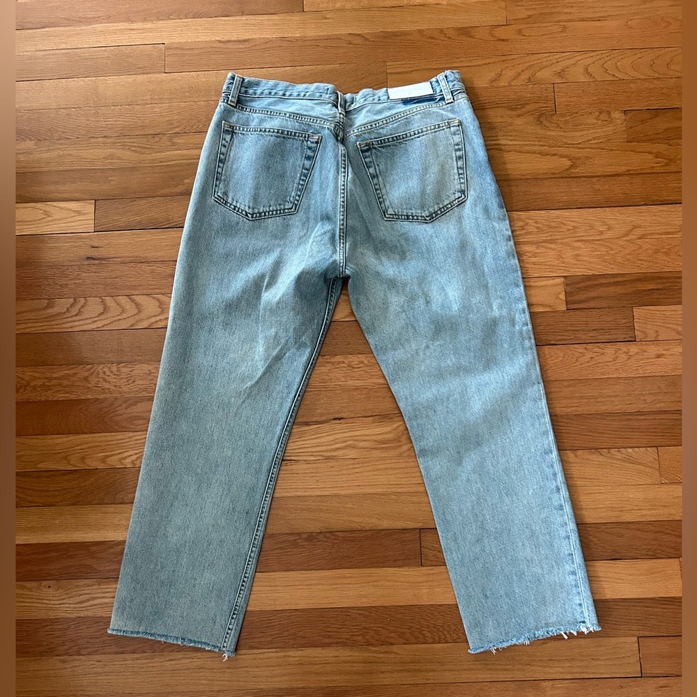 Re/Done originals- hi rise, stove, pipe, raw edge jeans - Picture 4 of 9